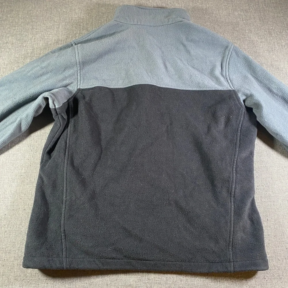 Columbia Mens Fleece Jacket Full Zip Gray Black Outdoors Coat M‎